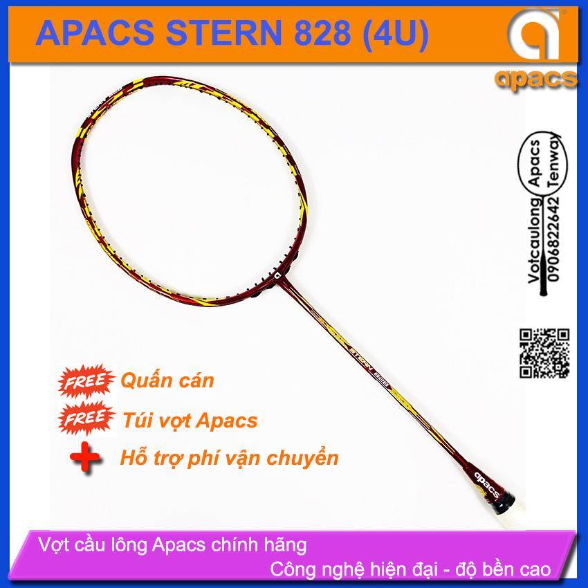 [HCM]Vợt cầu lông Apacs Stern 828 - 4U | sắc đỏ rực lửa nét vân mạnh mẽ