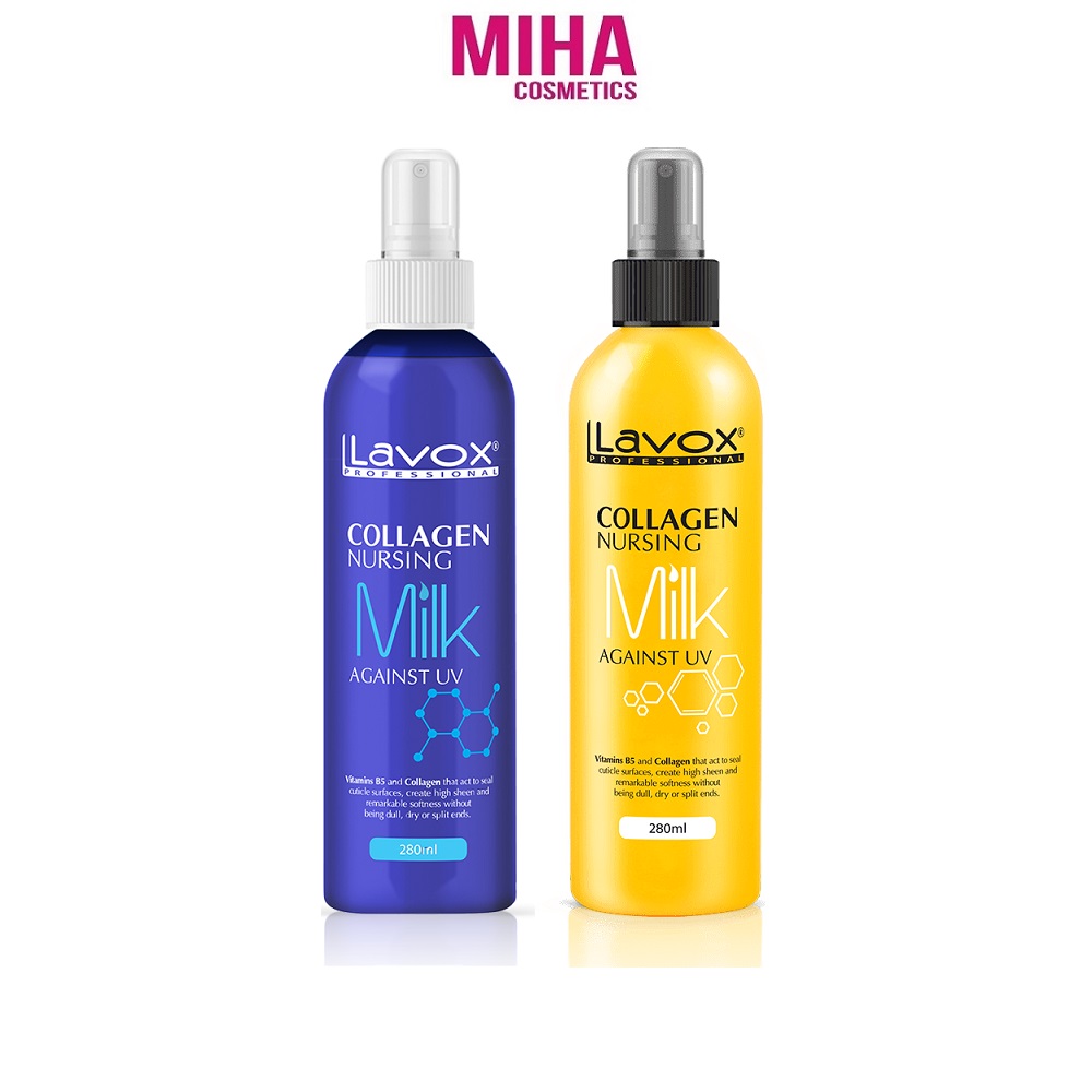 Sữa xịt dưỡng siêu bảo vệ tóc chống tia uv lavox collagen 280ml