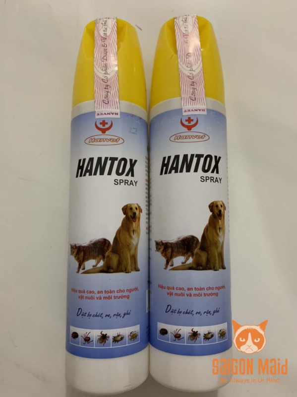 [HCM]Chai xịt Hantox Spray diệt bọ chét ve chấy rận ghẻ chó mèo( 300ml )