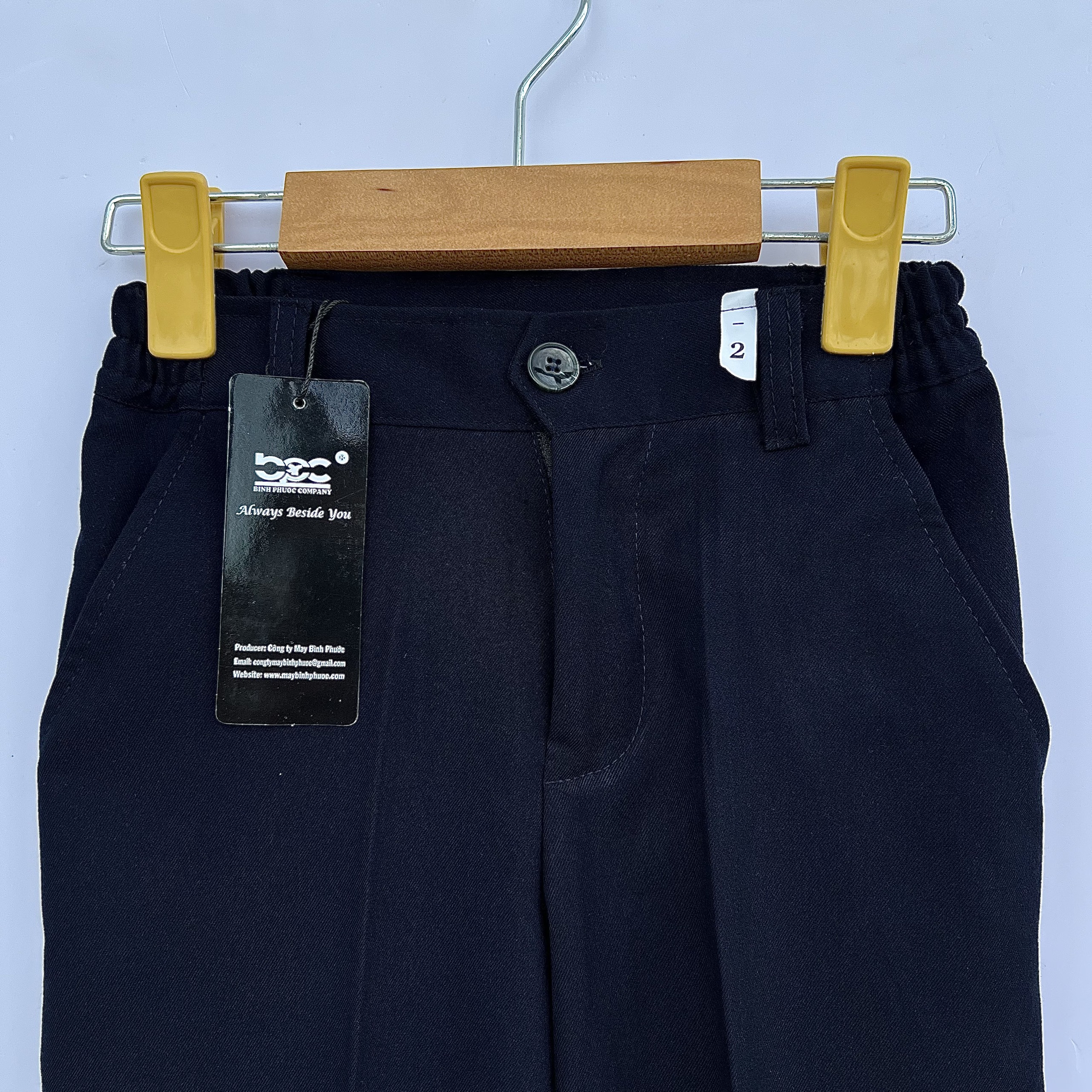 Quần Tây Học Sinh, Vải Kaki Xanh Đen