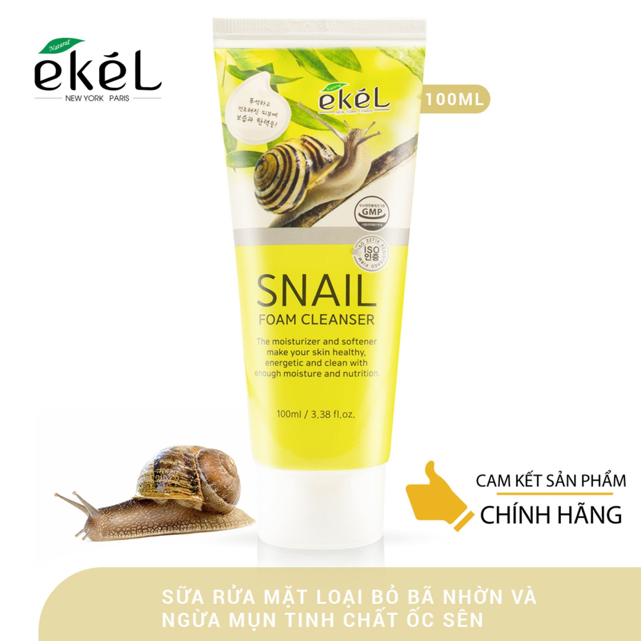 Sữa rửa mặt dịch ốc sên Ekel - Ekel Snail Foam Cleanser 100ml