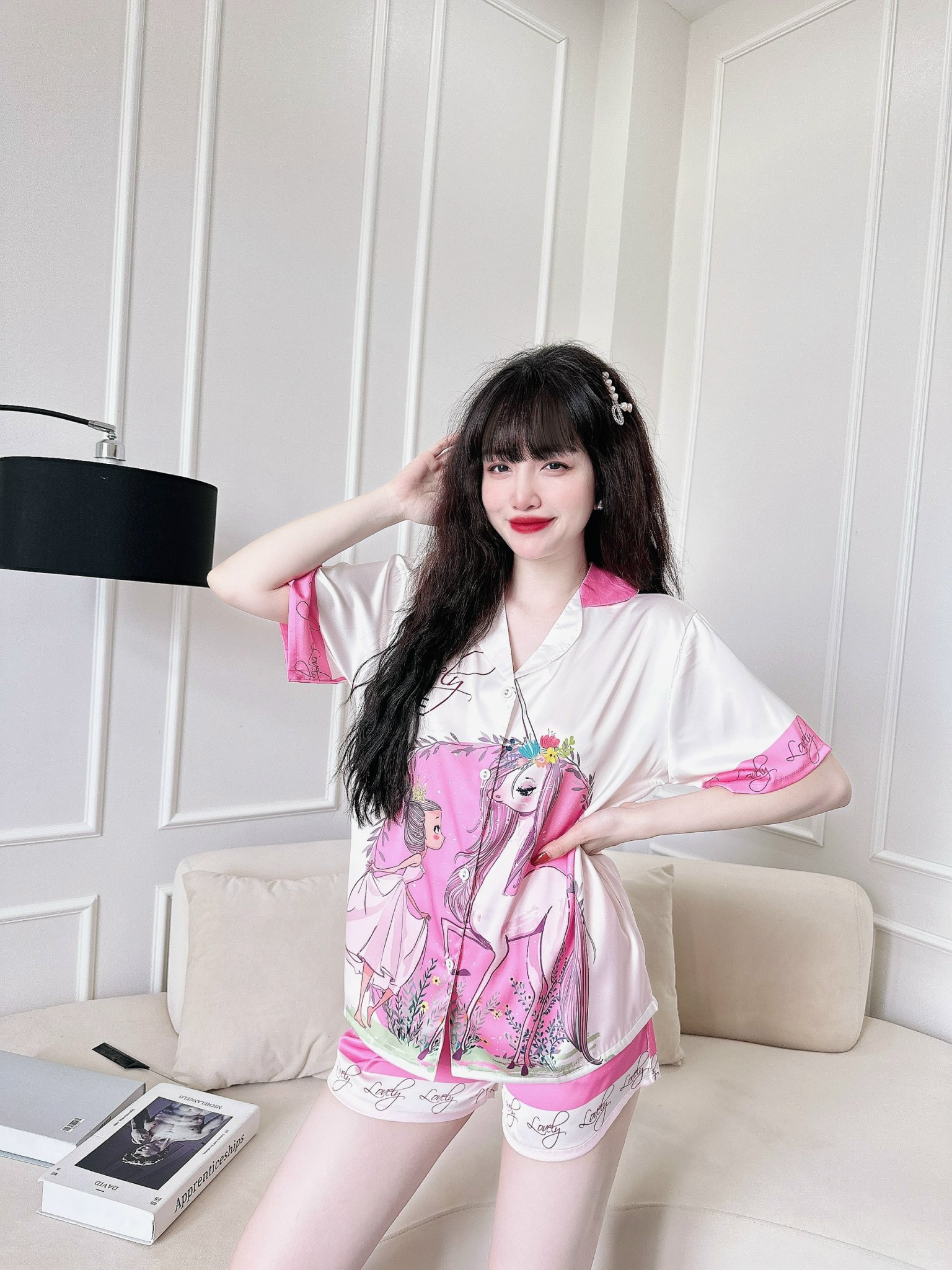 BỘ LỤA ĐÙI MẶC NHÀ VẢI LỤA LATIN CAO CẤP
