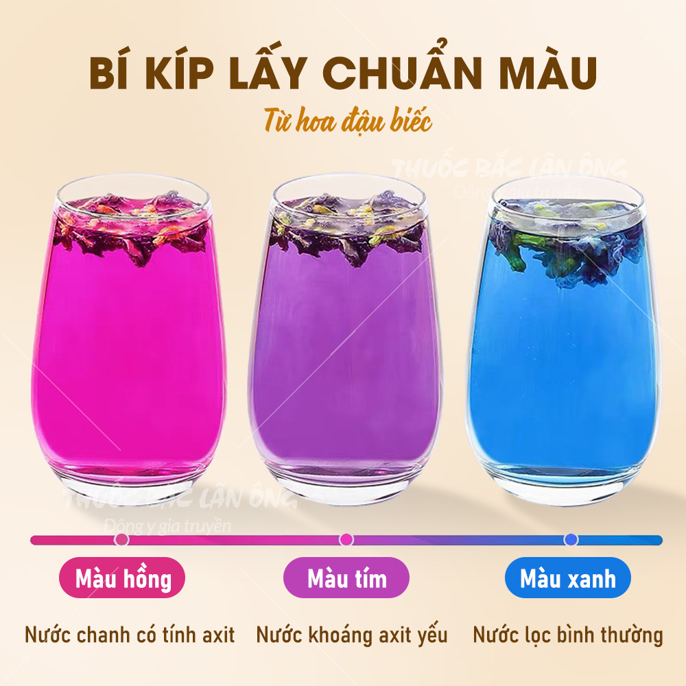 Hoa đậu biếc sấy lạnh 200g, trà hoa đậu biếc, pha trà, nấu chè, nấu xôi, làm bánh, thạch