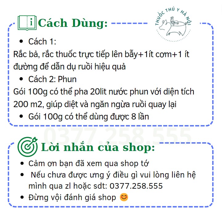 Thuốc Diệt Ruồi Cấp Tốc, An Toàn, Hiệu Quả, Tiết Kiệm Chi Phí