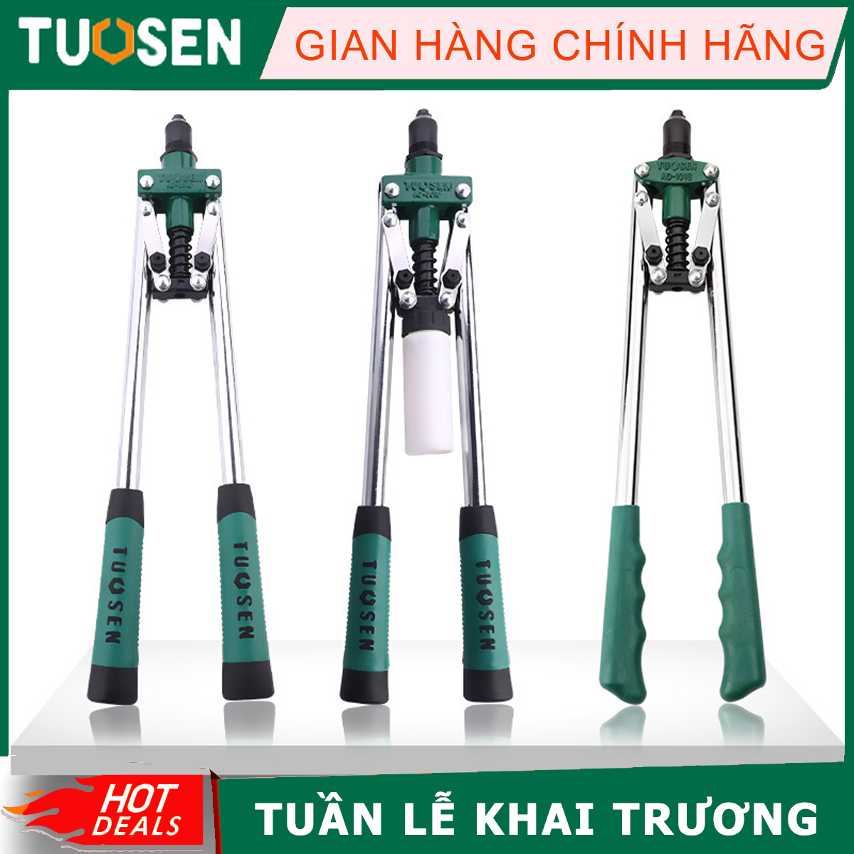 Máy tán đinh, máy rút đinh tán, đinh rive TUOSEN