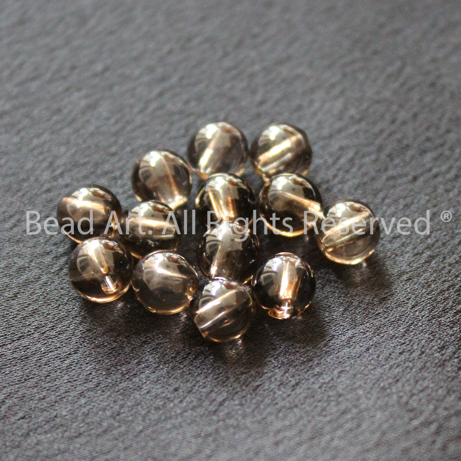 [1 Hạt/3 Hạt] 6MM Đá Thạch Anh Khói Nâu, Smoky Quartz Tự Nhiên, Mệnh Thuỷ, Kim, Đá Phối Vòng Tay Phong Thuỷ, Chuỗi Hạt - Bead Art