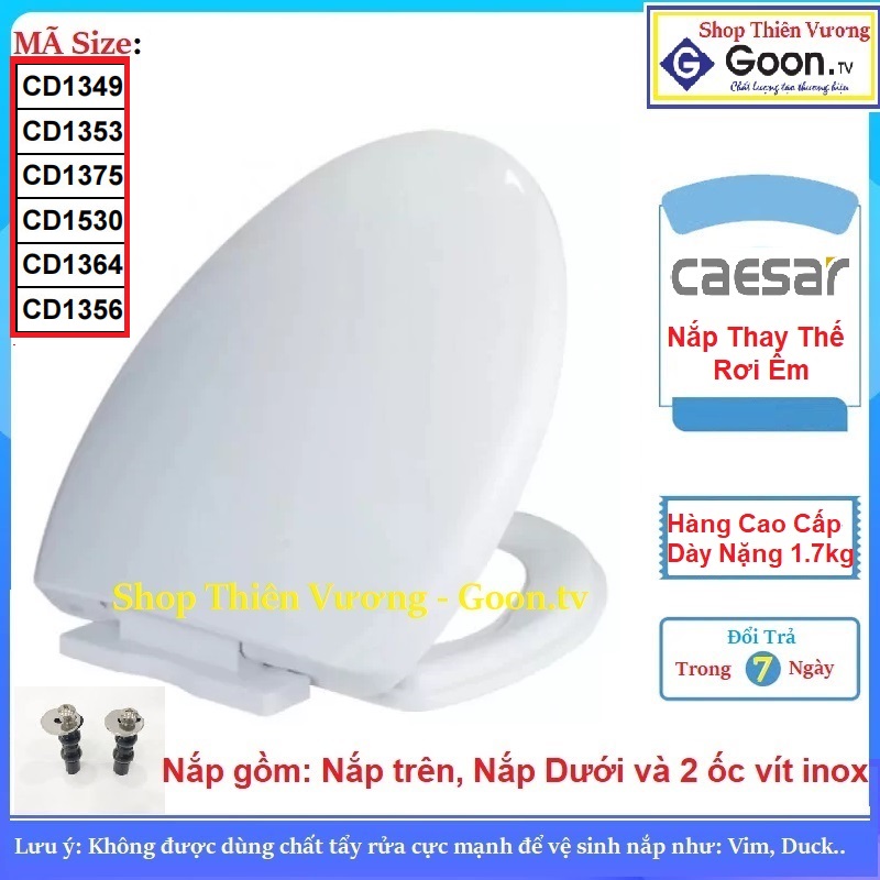 Nắp bồn cầu Caesar, Là nắp thay thế rơi êm