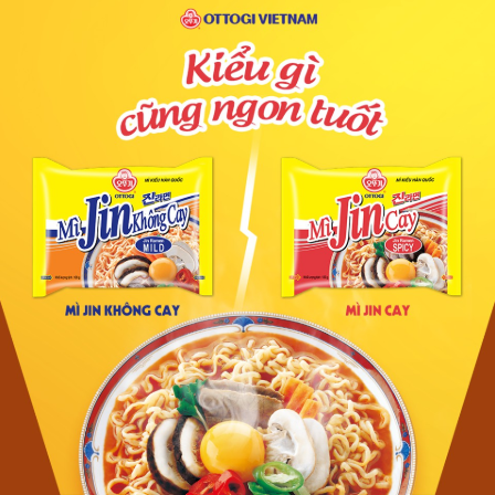 Lốc 5 Gói Mì Jin Cay Ottogi (120g)