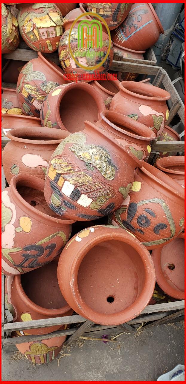 Chậu ốp tường gốm trồng hoa cây cảnh
