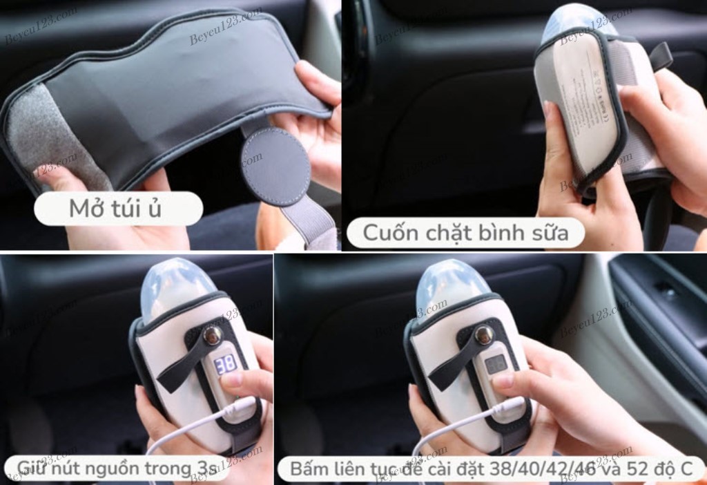 (MB067) Túi ủ hâm bình sữa di động Moaz BéBé MB - 067
