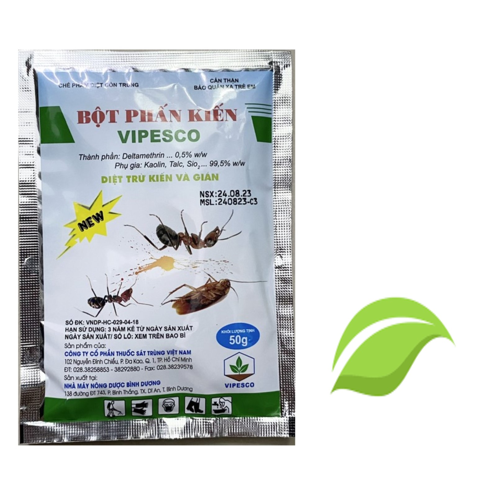 Bột phấn kiến vipesco - diệt trừ kiến gián - #019b# 50g
