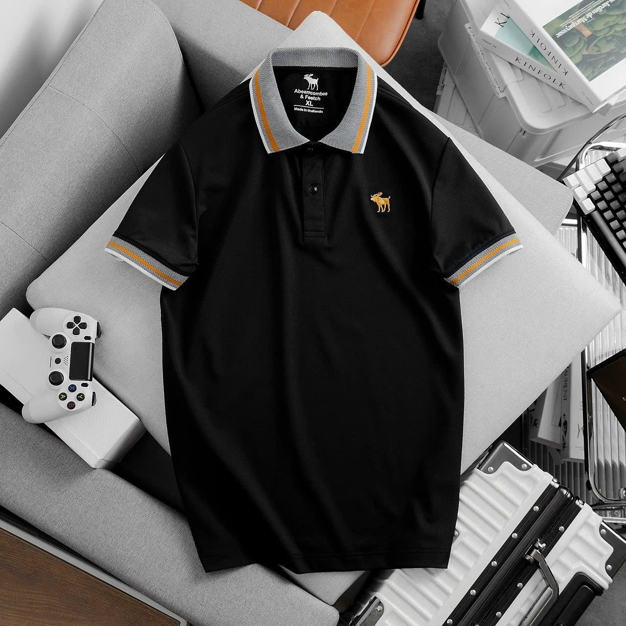 Áo Thun Nam Polo Vải Cá Sấu PoLy 4 Co Giãn 4 Chiều