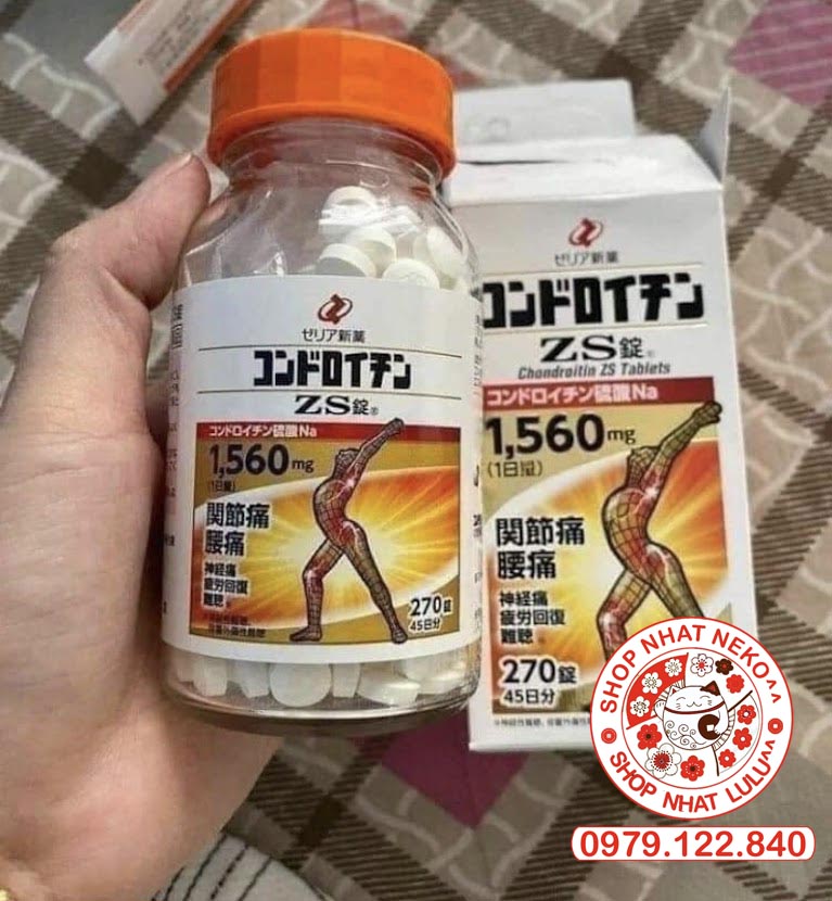 Viên uống xương nhện Chondroitin ZS Nhật bản cho người đau lưng, đau khớp Nhật bản 270 viên