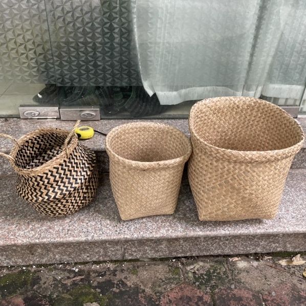Giỏ cói trồng cây, giỏ đựng đồ, giỏ cói cắm hoa decor