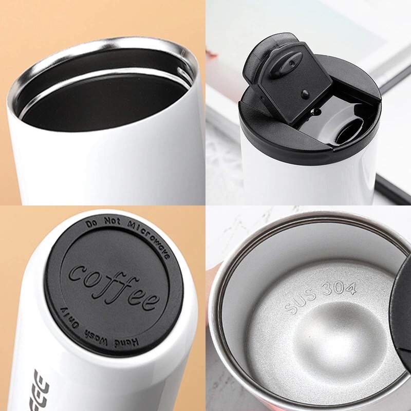 [Hàng tặng không bán - HB Gift] Ly giữ nhiệt Coffee 400ml (mẫu ngẫu nhiên)