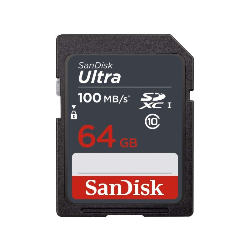 Thẻ nhớ SDXC Sandisk Ultra 64GB upto 100MB/s UHS-I (cho máy ảnh) - Hãng phân phối chính thức