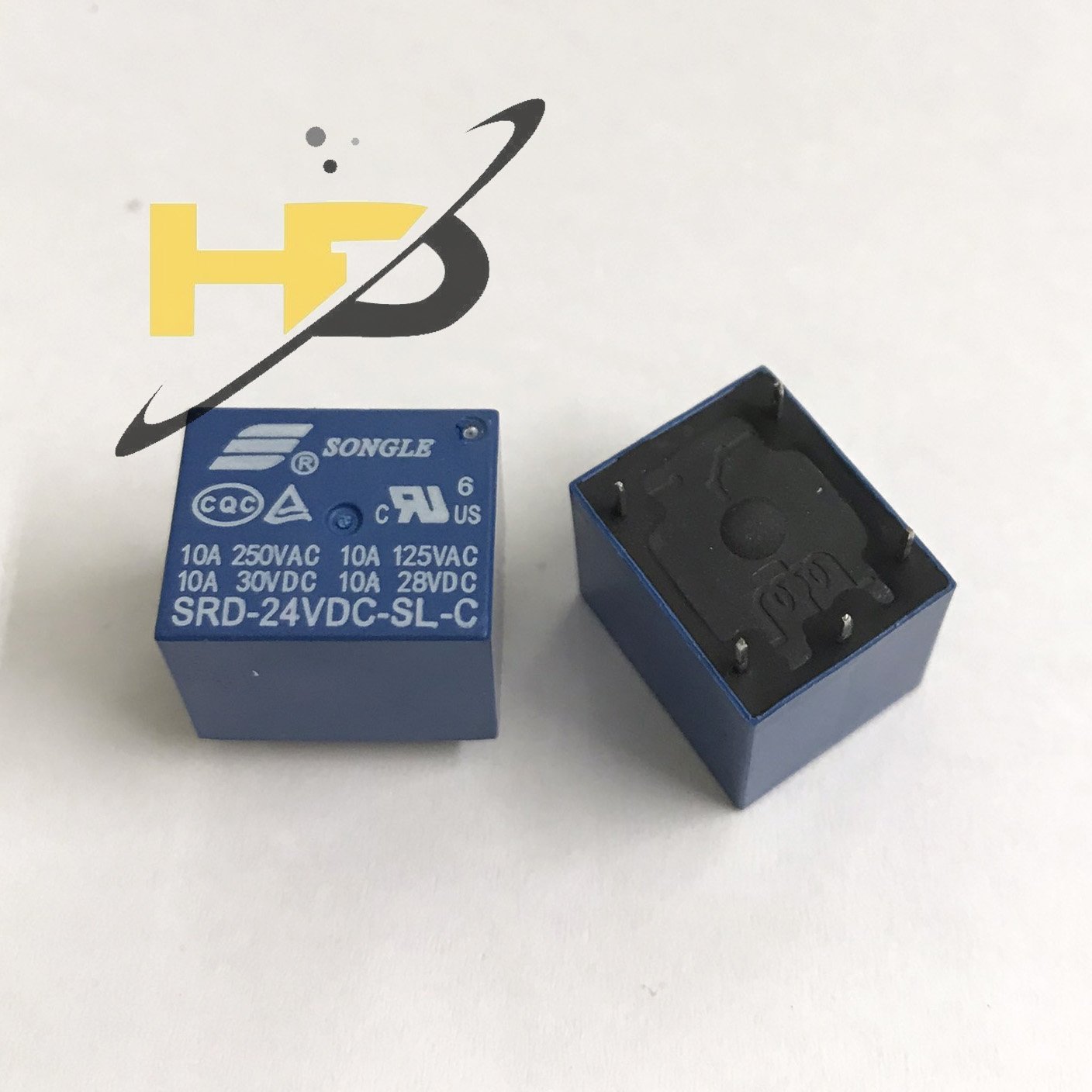 Con relay songle srd-24vdc-sl-c, rơ le 10a 24v 5 chân cắm