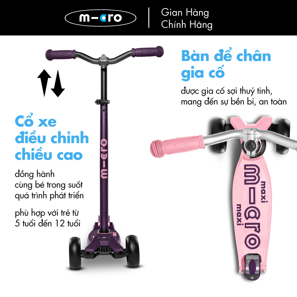 Xe trượt scooter Micro Maxi Deluxe Pro (phiên bản bánh xe lớn)