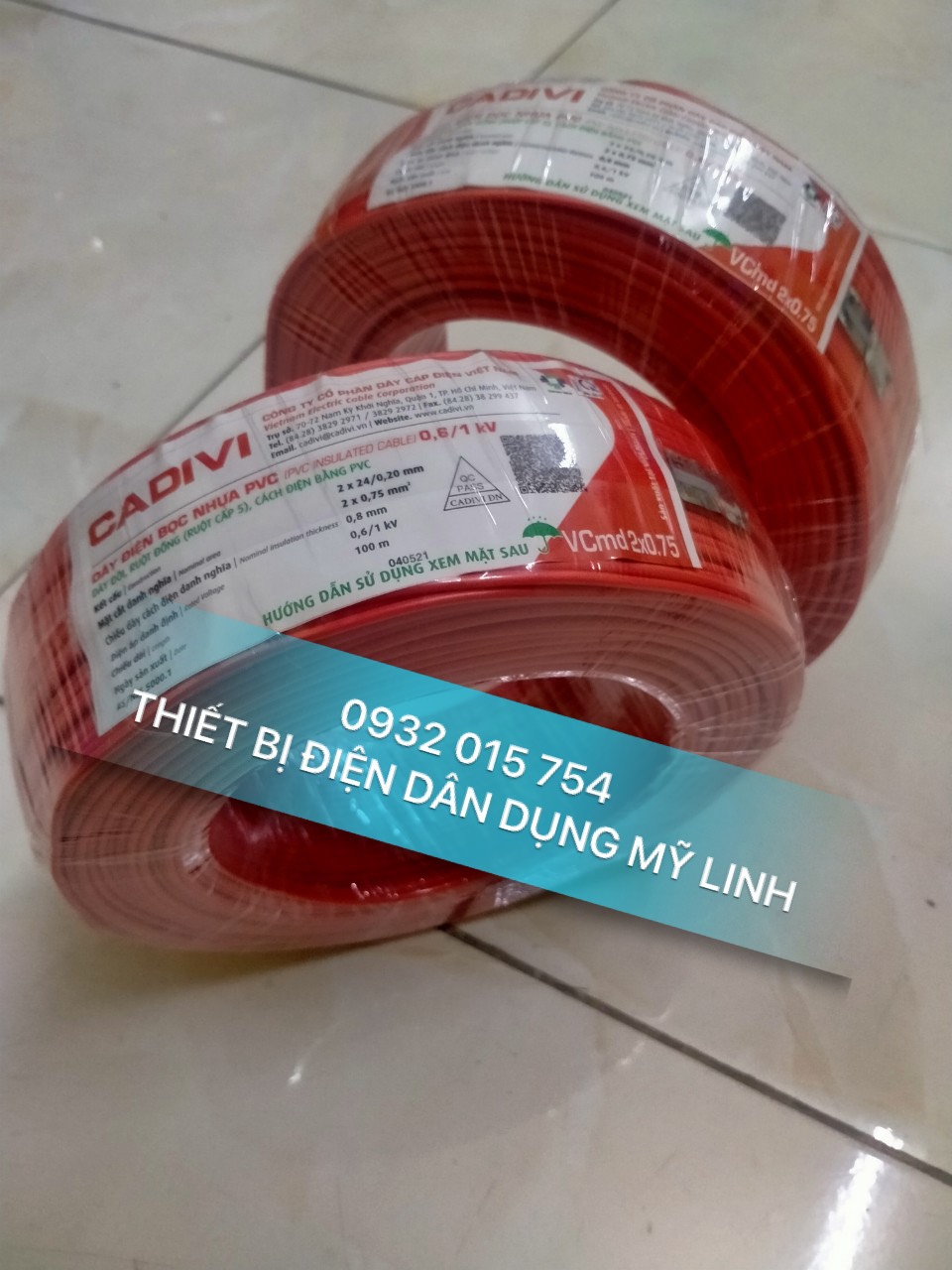 DÂY ĐÔI VCMD 2X24 (VCMD2X0.75) 0 CADIVI