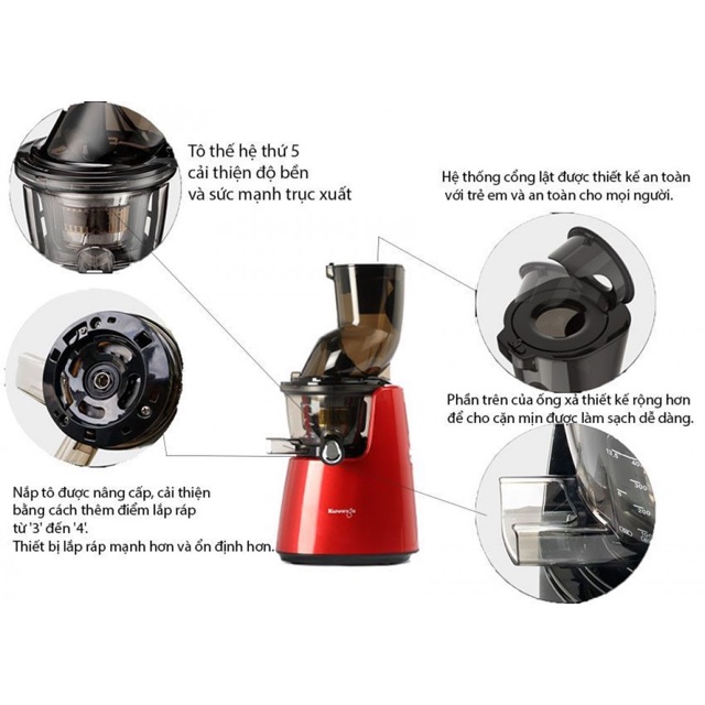 [Trả góp 0%]Máy ép chậm Kuvings E7000 - Hàng Chính hãng