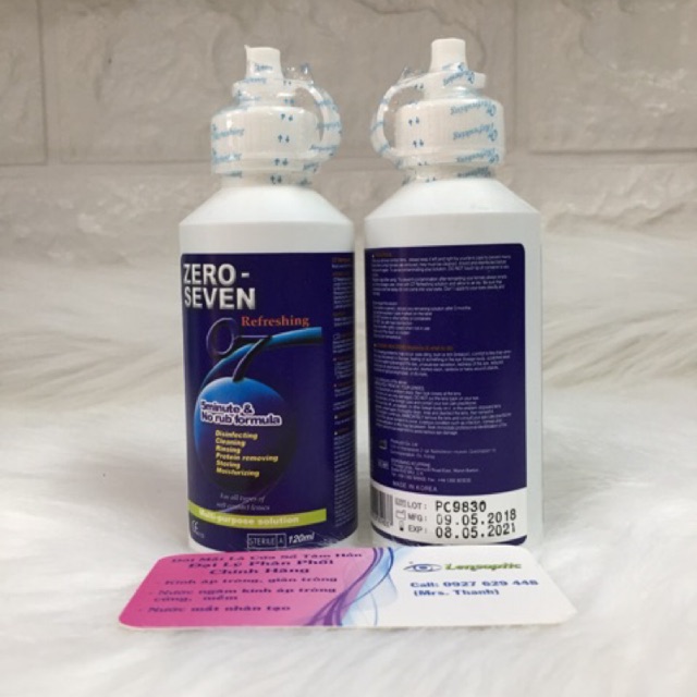 Nước ngâm kính áp tròng zero seven 120ml
