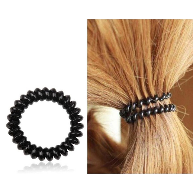 Cột Tóc Lò Xo Đen (có thể làm vòng tay móc khóa)