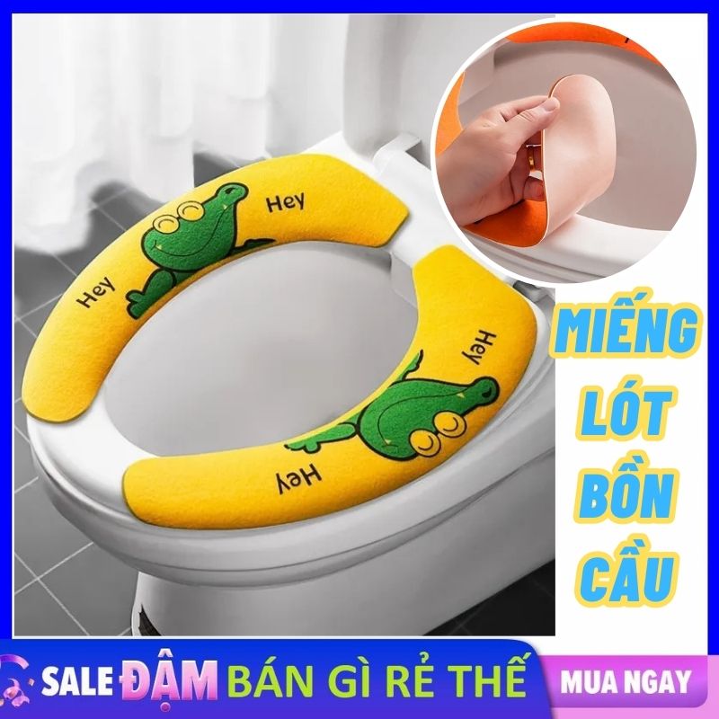 Set 2 miếng dán lót bồn cầu mềm dày dặn không biến dạng lót bồn cầu cho phòng - miếng lót bồn cầu nhiều màu dễ thương - tắm dán bệ bồn cầu