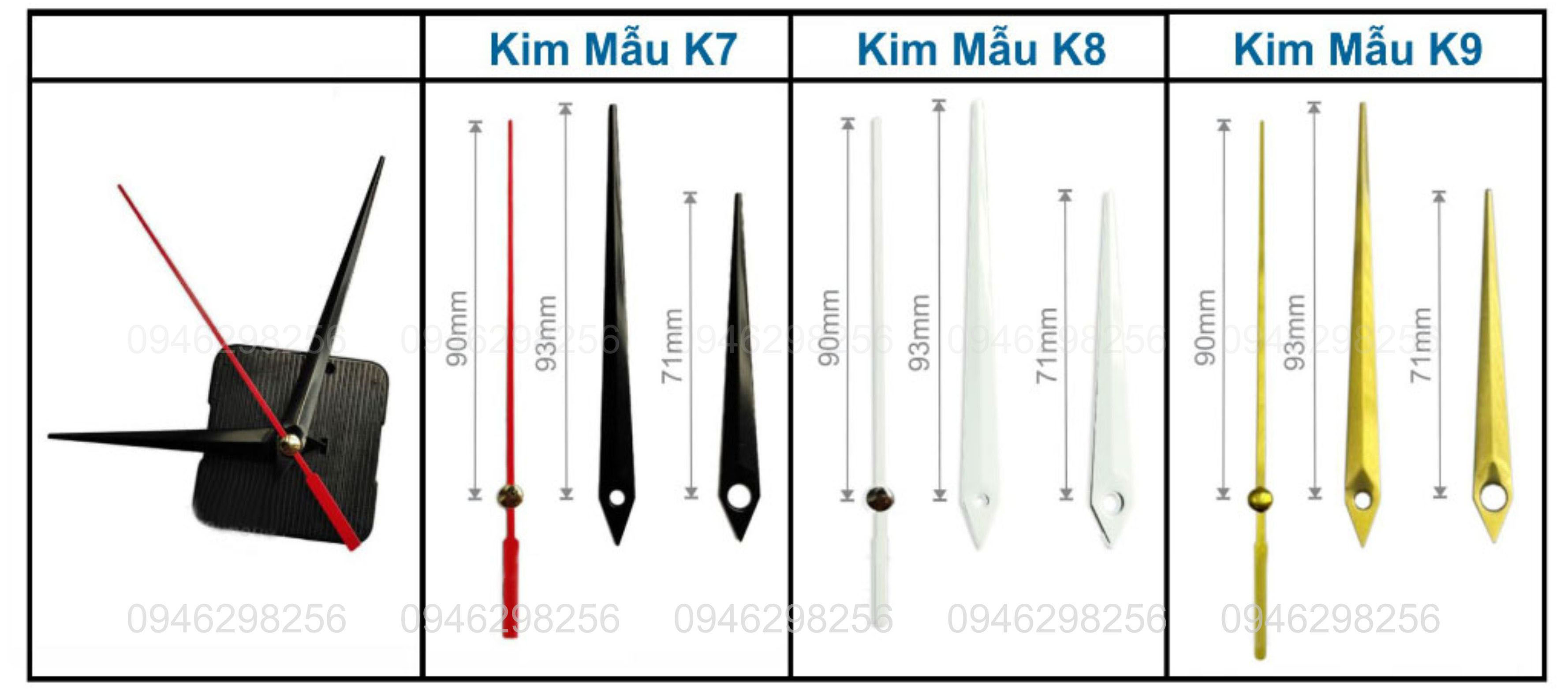 Máy đồng hồ treo tường kim trôi Nhật (trục dài đến Siêu dài)