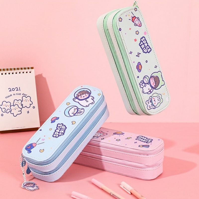 Hộp Bút / Bóp Viết Dễ Thương 2 Tầng