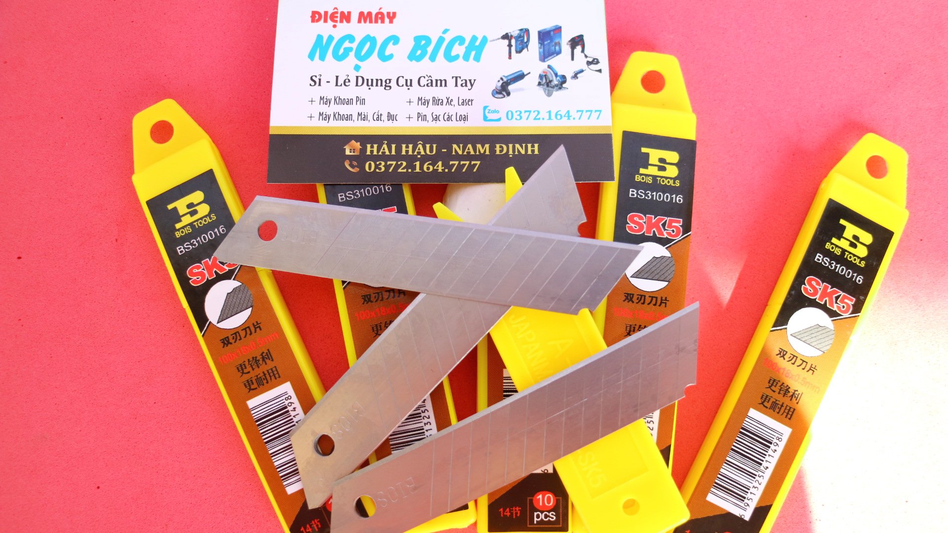 [1 Hộp 10 Chiếc] Lưỡi Dao Dọc Giấy Bosi Siêu Sắc