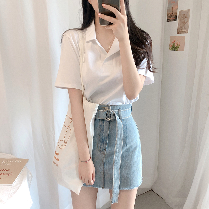 áo thun cổ Polo nữ