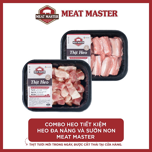 Combo tiết kiệm Heo đa năng - Sườn non Meat Master ( 400 G ) - Combo thịt