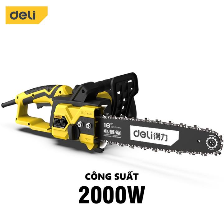 Máy Cưa Xích Điện Cầm Tay Deli - g Suất Lên Tới 2000W, Lưỡi Cưa 405mm, Động Cơ Lõi Đồng DL674052