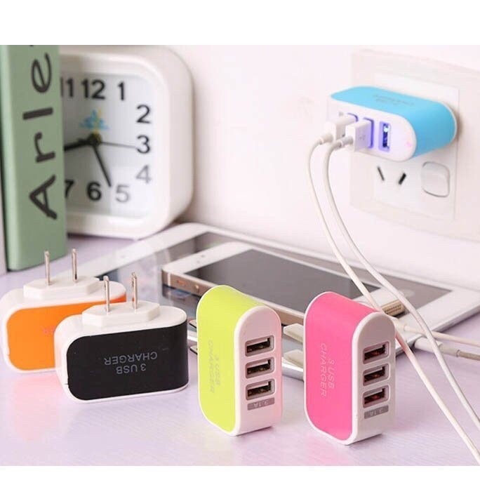 Cóc sạc 3 cổng usb sạc nhanh 3a giá rẻ