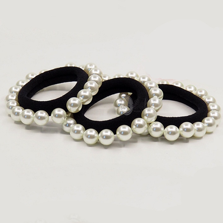 5 Dây buộc tóc đính 16 hạt ngọc PK - 16HAT