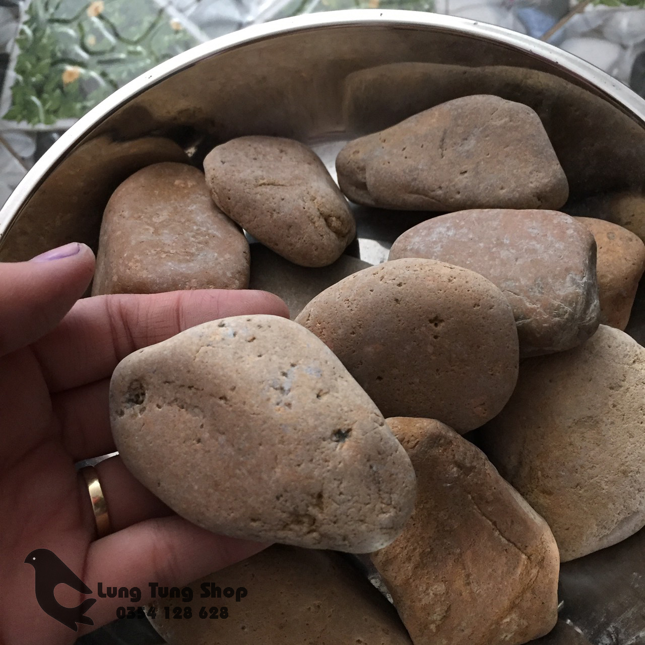 [HCM]Đá cuội màu nâu - đá trang trí