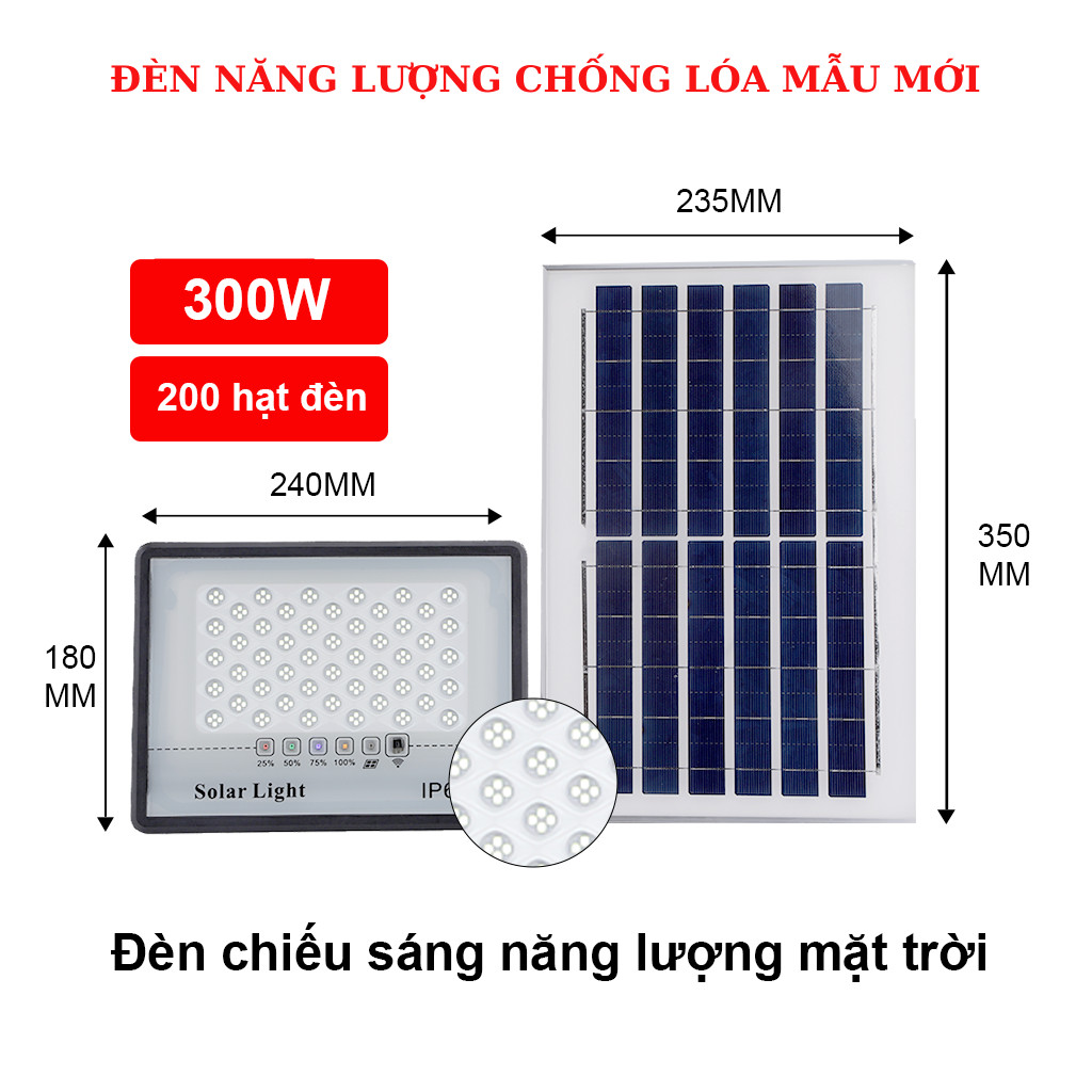 Đèn năng lượng mặt trời, đèn led năng lượng mặt trời chống lóa,2200MAH,103 hạt đèn sáng