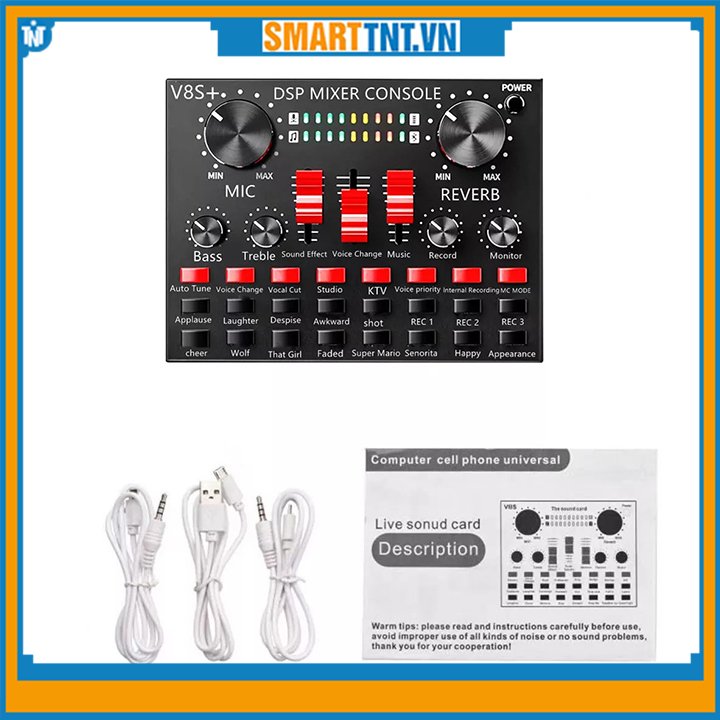 Trọn Bộ Hát Thu Âm Sound-Card V8S+ Micro BM900 Live Stream Tại Nhà - Bộ hát karaoke livestream giá rẻ - Combo Mic Livestream Hát Karaoke Chỉnh Giọng Chuyên Nghiệp