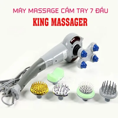 [HCM]MÁY MASSA 7 ĐẦU MAGIC KING - Máy massage toàn thân cầm tay hồng ngoại 7 đầu đa năng KING MASSAGER ( BẢO HÀNH 12 THÁNG )