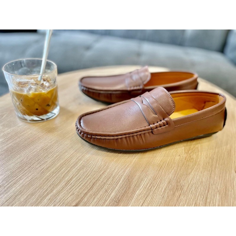 Giày Tây Lười, Giày mọi da mềm, đế khâu sẵn....
