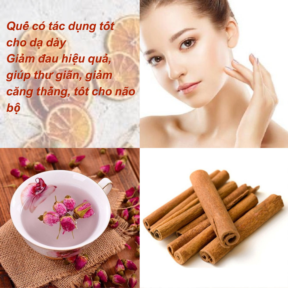 Trà thải độc (cam mỹ, quế, nụ hồng, đường phèn, lê hoặc táo mỹ) set 10 gói, 20 gói, 30 gói