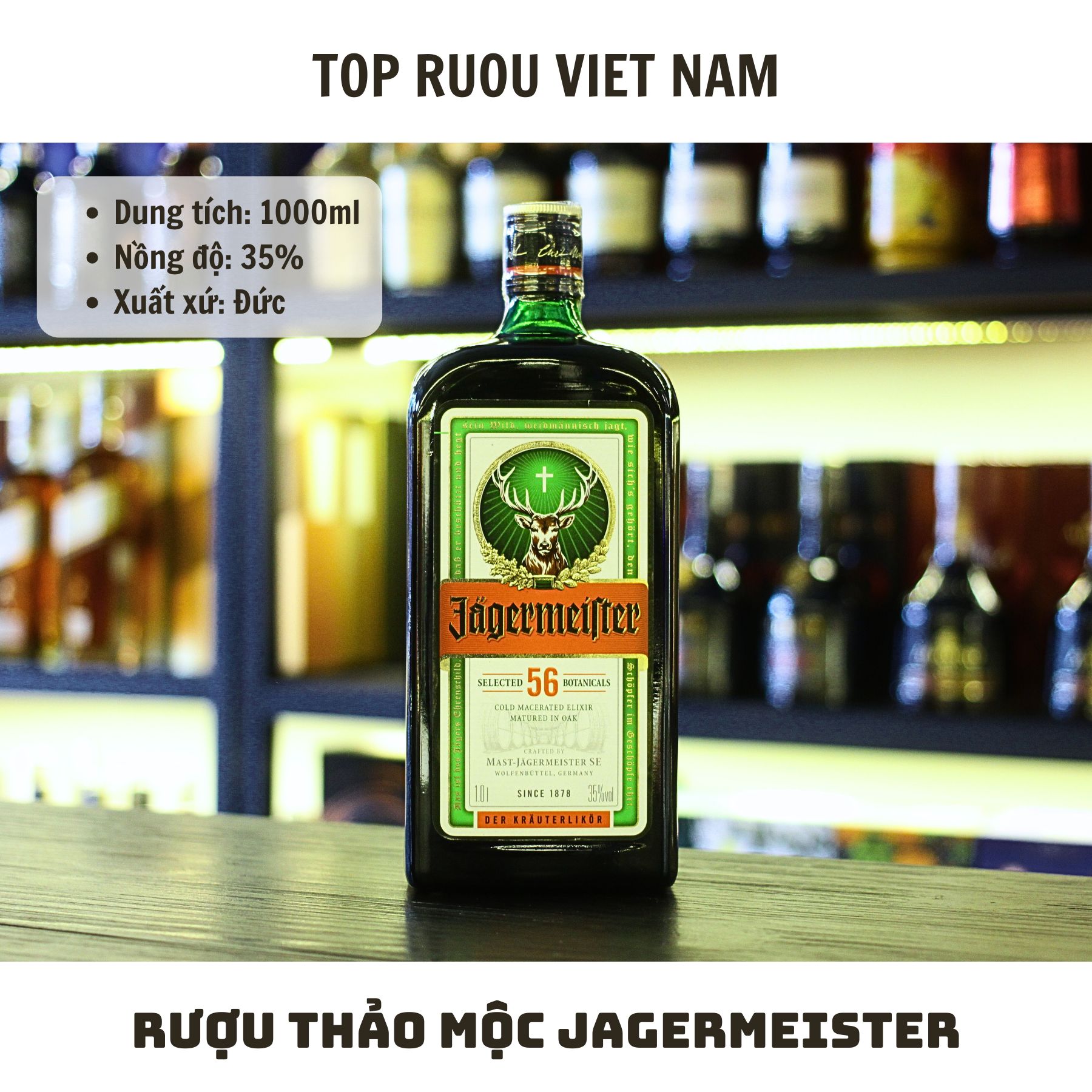 Rượu Thảo Mộc JAGERMEISTER [Chính Hãng][Top Rượu VN]