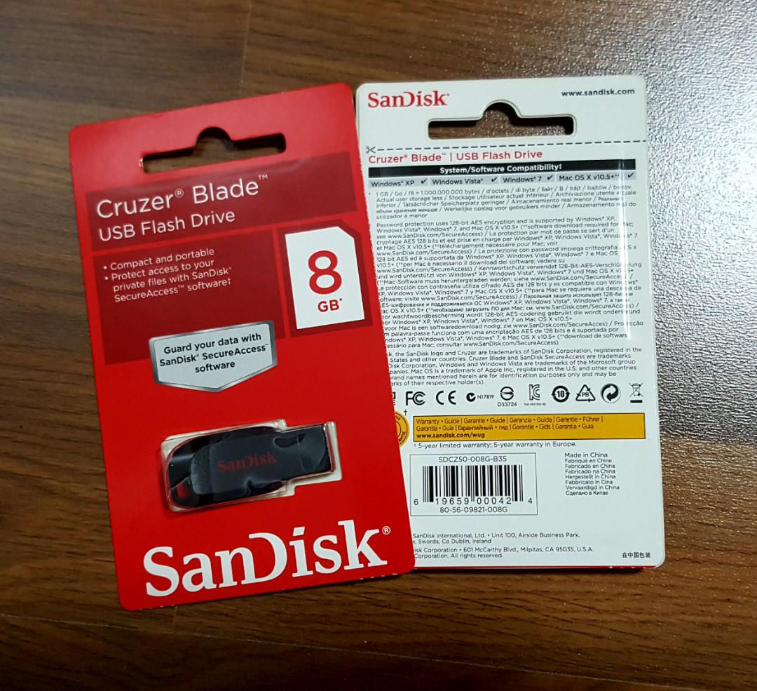 USB SANDISK 8GB SDCZ50-008G-B35