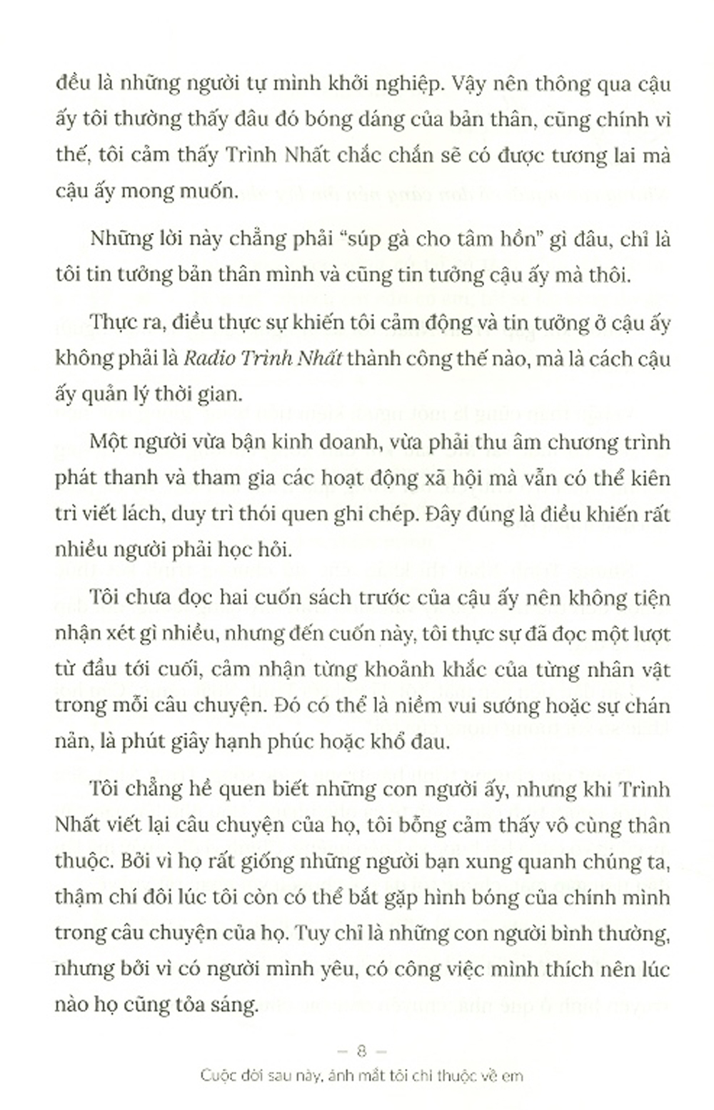 Cuộc Đời Sau Này, Ánh Mắt Tôi Chỉ Thuộc Về Em
