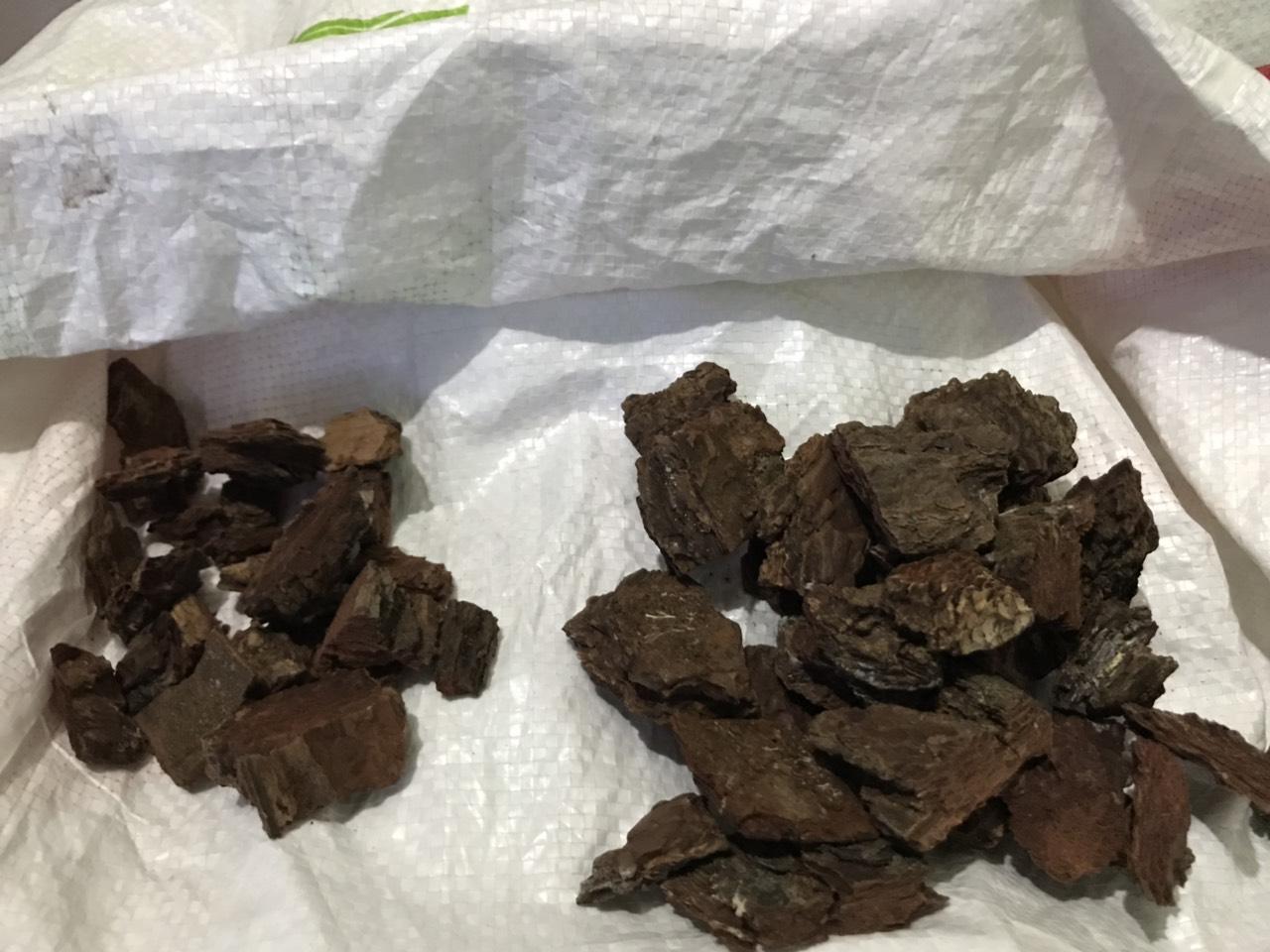 combo 20 túi phân dê 15cm và 2 kg vỏ thông 3cm