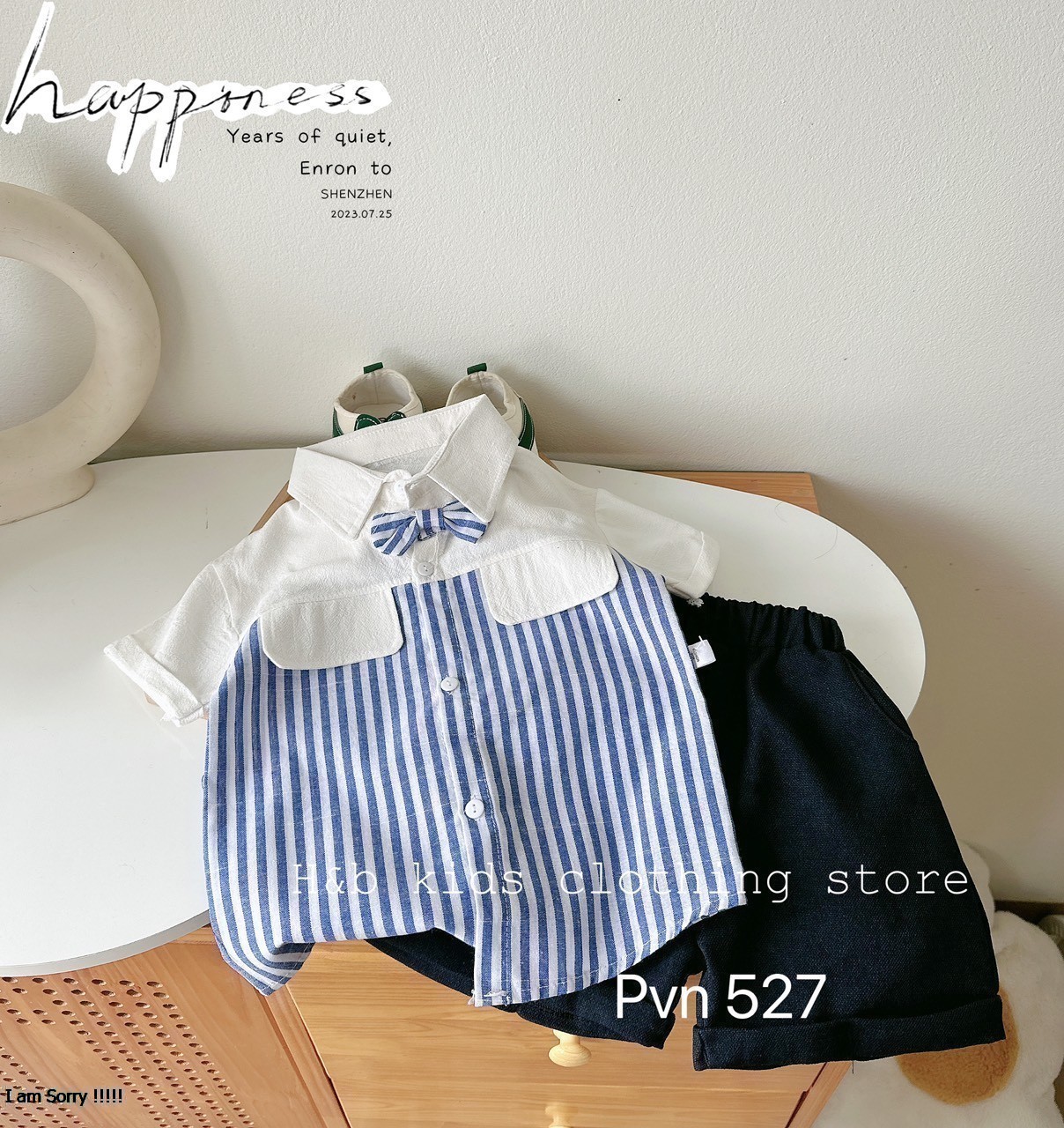 set bộ sơ mi cho bé trai