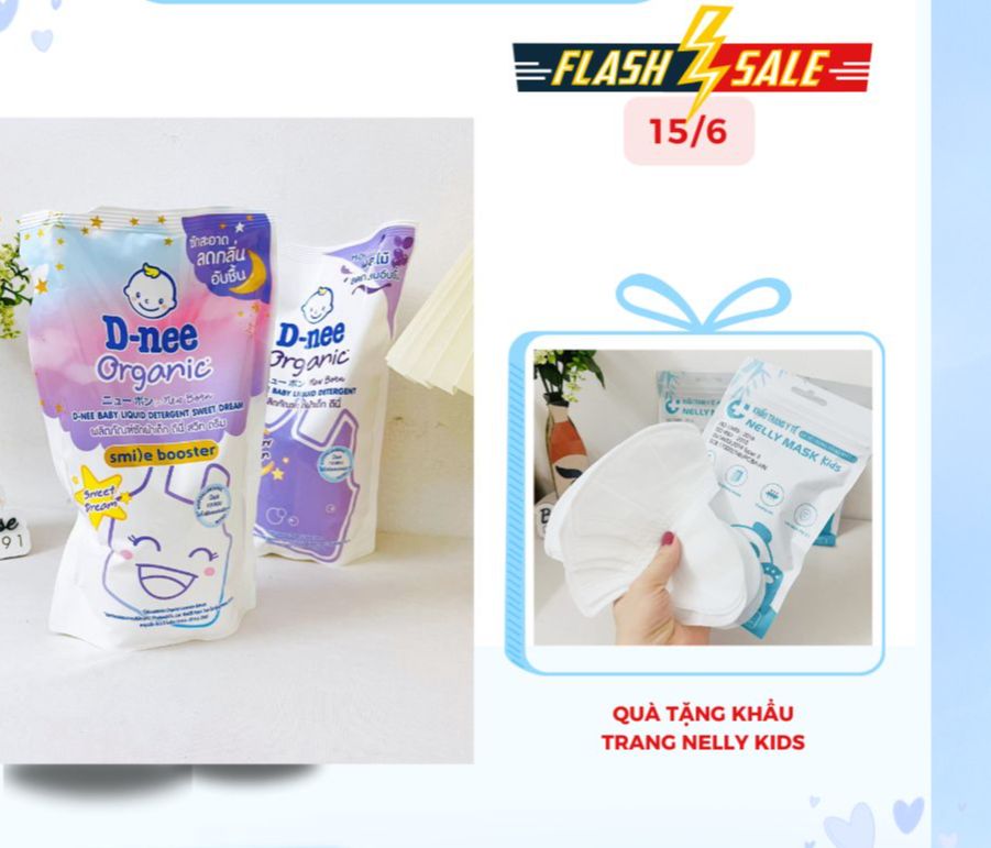 Túi nước giặt Dnee 600ml tem Đại Thịnh - Nước rửa bình sữa Dnee dạng túi 550ml tem Đại Thịnh