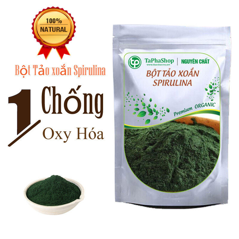Bột Tảo Xoắn Spirulina 100g Cao Cấp - Thảo Dược Tấn Phát