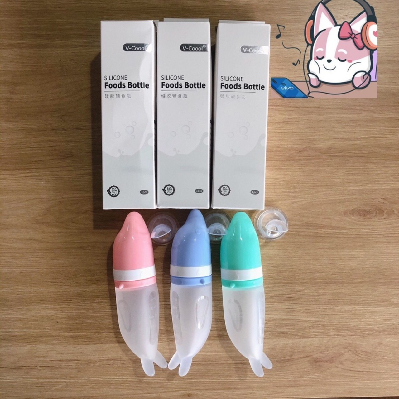 Bình thìa cho bé ăn dặm Vcool