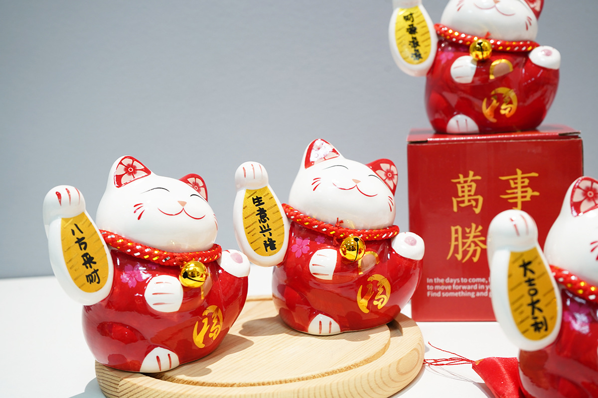 Mèo Thần Tài Để Bàn 10,5 x 10 x 8,5 cm